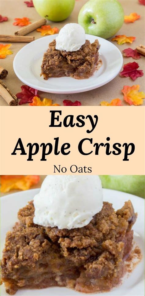 Easy Apple Crisp No Oats