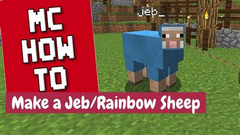 How To Make A Jeb Sheepmake A Rainbow Sheep Minecraft Tutorial