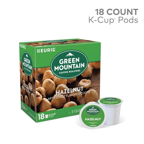 Green Mountain Coffee Hazelnut Flavored Keurig K Cup Pod Light Roast