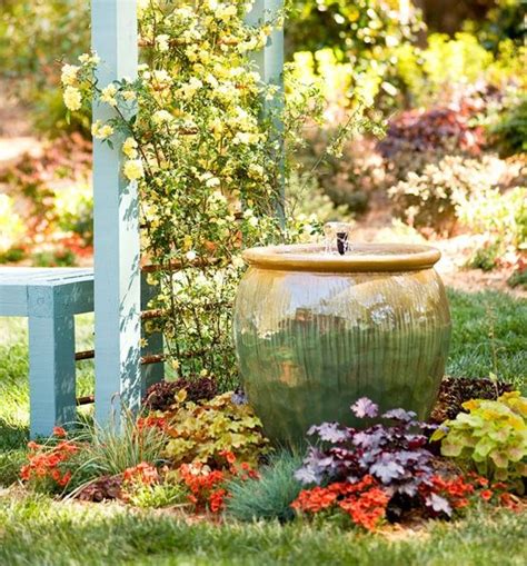 See more ideas about garden fountains, fountains, garden. DIY Garden Fountain - Lowe's Creative Ideas | garden ...