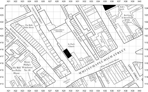 Jack The Ripper Map Of Whitechapel 1888 Plate 17
