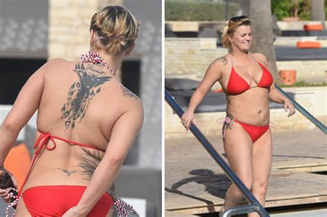 Kerry Katona Suffered From A Wardrobe Wedgie As She Holidayed In