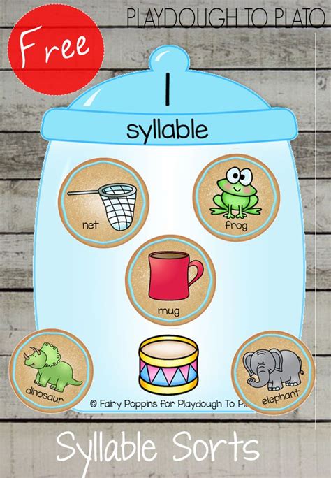 So, as a bridge between this activity and reading, we use whiteboards or sticky notes to divide. Syllable Cookie Jar Sort | Syllable, Phonics kindergarten, Syllables kindergarten