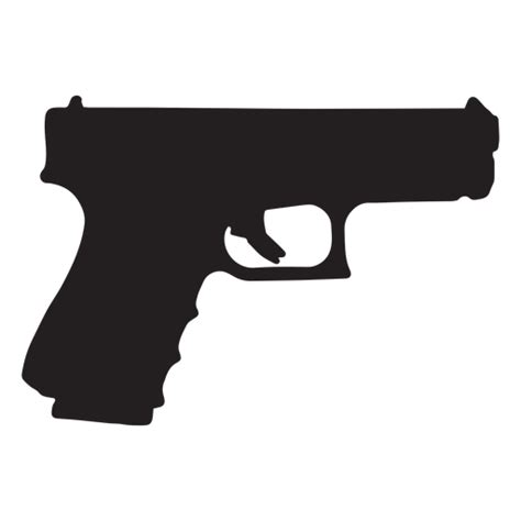 Glock Pistol Grey Silhouette Transparent Png Svg Vector File