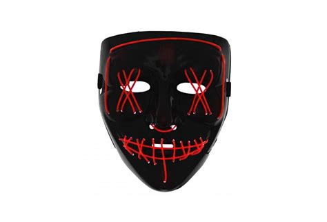 Red Purge Led Light Up Plastic Mask