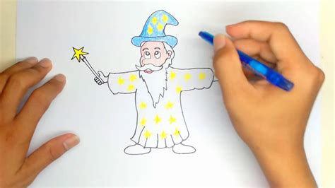 How To Draw Wizard Step By Step For Kids Youtube