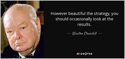 Winston Churchill Quote However Beautiful The Strategy You Should