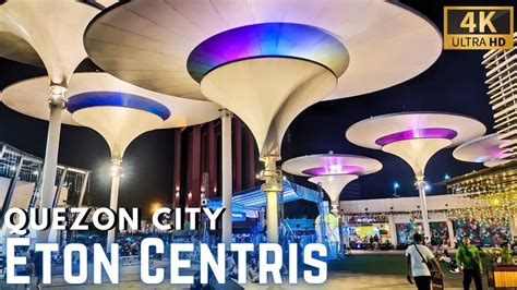 Evening Walk At Eton Centris In Quezon City 4k Philippines October