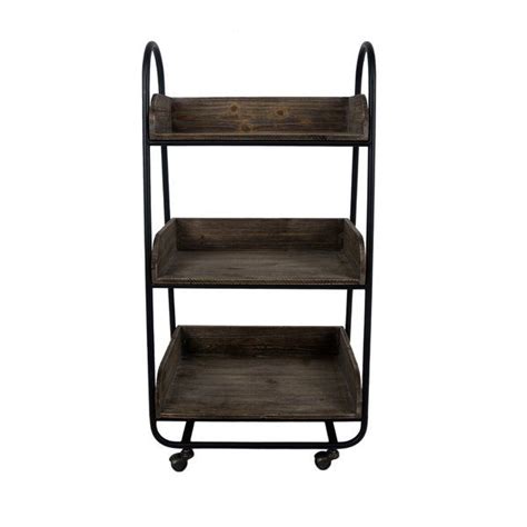 Youll Love The 3 Tiered Wooden Storage With Utility Cart At Wayfair