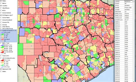 Texas School Districts 2010 2015 Largest Fast Growth Texas Gis Map