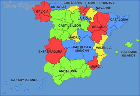 Spain Map Tourist Attractions