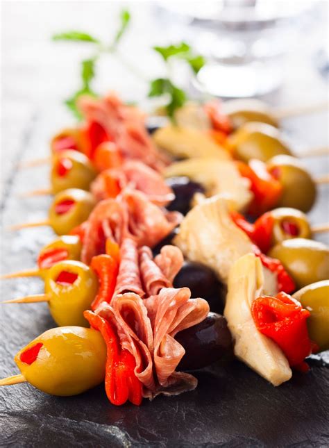 Antipasti-Spieße Appetizers For Party Appetizer Snacks Antipasto