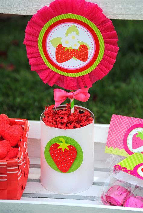 Strawberry Birthday Party Ideas Photo 16 Of 114 Catch My Party