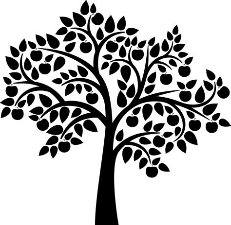 Download Apple Tree Silhouette Png | Tree silhouette
