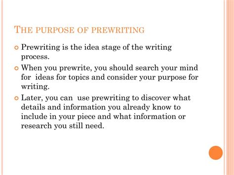 ppt prewriting powerpoint presentation free download id 2184215
