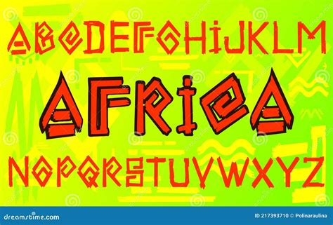 Africa Vector Font Stock Vector Illustration Of Design 217393710