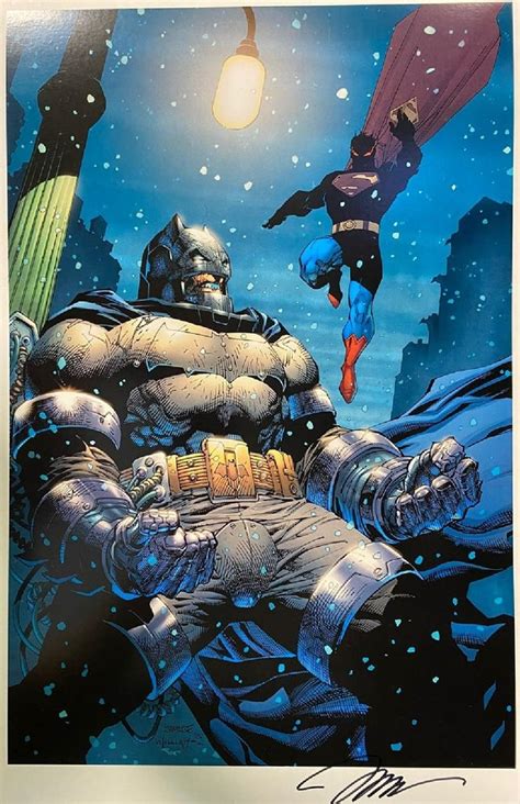 Batman Vs Superman 11x17 Art Prints Signed By Jim Lee Torpedo Comics