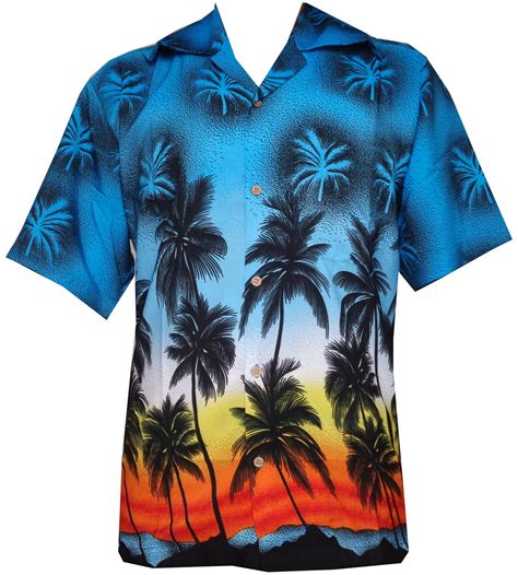 Hawaiian Shirts Mens Allover Coconut Tree Printed Beach Aloha Party