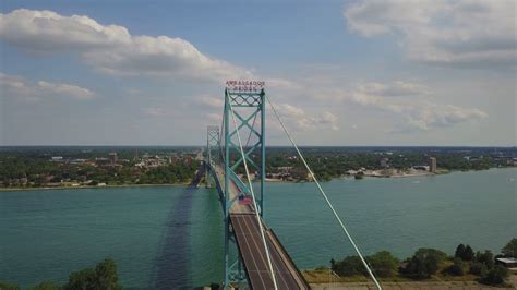 Ambassador Bridge In Detroit Mi Youtube