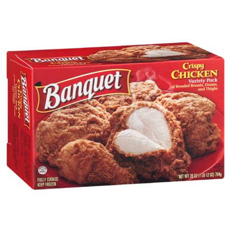 Banquet Crispy Chicken Variety Pack With Breaded Breasts Drums And