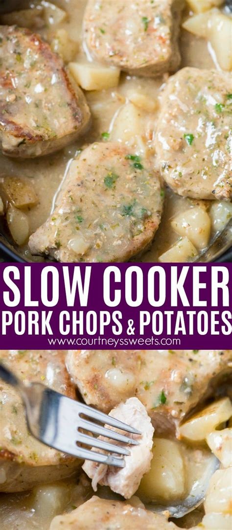You can also cook on high for 4 to 5 hours, again until tender. Slow Cooker Pork Chops and Potatoes always makes for a quick and easy slow cook… | Pork chop ...