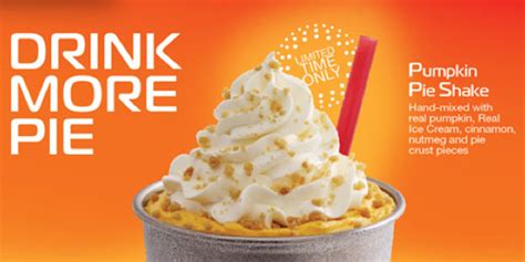 Sonic Drive In Serving Up A Pumpkin Pie Shake