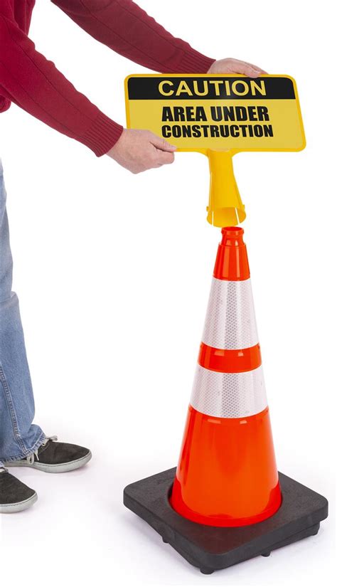 Custom Traffic Cone Sign Topper 15 X 8 Double Sided Signage