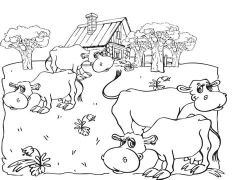 Farm Cows Coloring Page Download Print Or Color Online For Free
