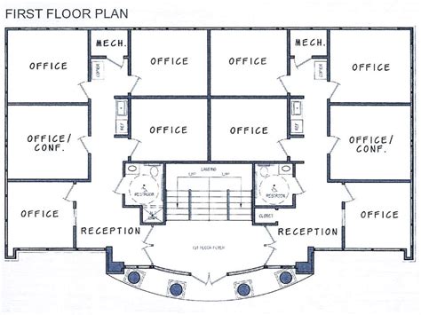 Blueprints are copies made with a very specific method. small commercial office building plans commercial office (With images) | Office floor plan ...