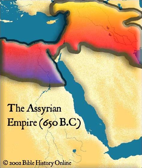 Map Of The Assyrian Empire B C Bible History Online Bible