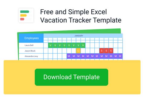 2023 Excel Vacation Tracker Template Free To Download
