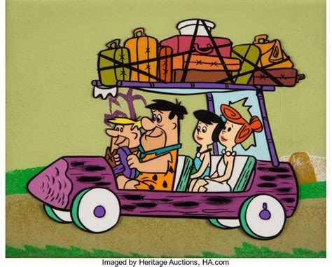 The Flintstones Fred Wilma Barney And Betty Production Cel Lotid