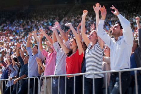 Cheering Crowd In Stadium Stock Photo Download Image Now Istock