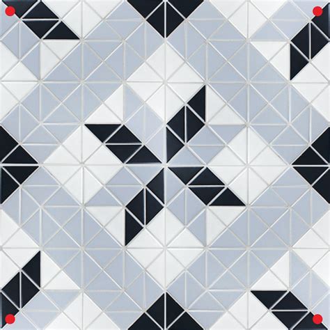 Blue Mountain Twist Blossom 2 Triangle Geometric Tiles Pattern Ant
