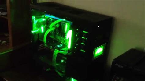 Green Liquid Cooled Computer Mayhem Aurora Coolant Youtube