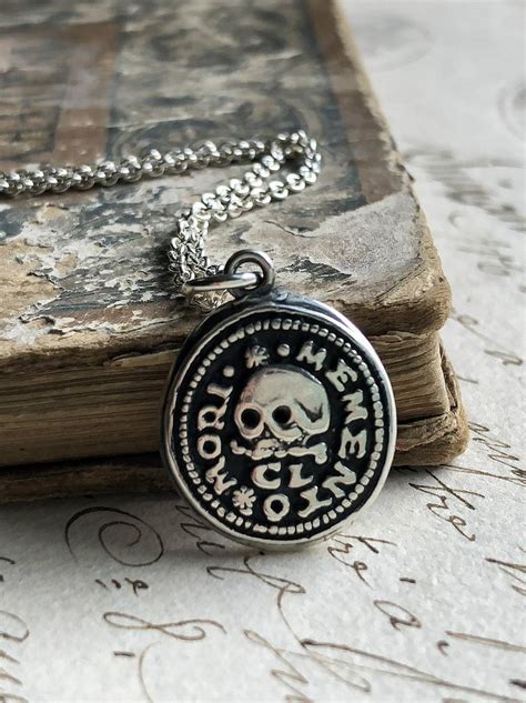 Skull Wax Seal Necklace Remembrance Jewelry Memento Mori Etsy Wax Seal Necklace Wax Seal