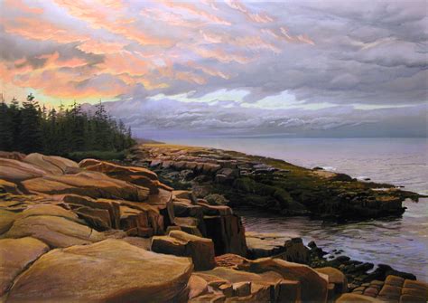 Paintings By Arthur Chartow Early Morning Maine Coast Pastel