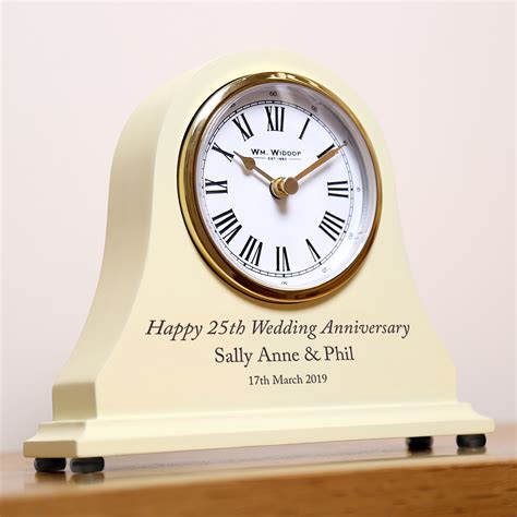 See more ideas about silver wedding anniversary gift, silver wedding anniversary, anniversary gifts. 25th Silver Wedding Anniversary Personalised Mantel Clock ...