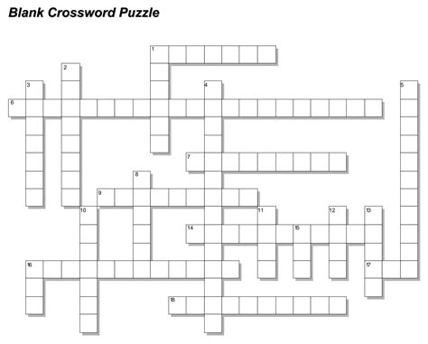 10 Best Free Printable Blank Crossword Puzzle Template In 2022
