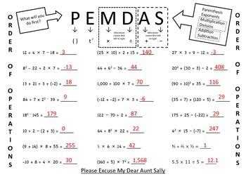 The order of operations is an essential math skill for every student to master, and these exceptional worksheets help students become confident in edhelper's worksheets provide plenty of practice to help students learn and internalize this rule, and they set them up for future math success! PEMDAS - Order of Operations - Practice Problems ...