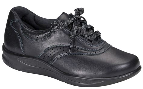 Sas Womens Walk Easy Leather Walking Shoe Black Smooth Leather