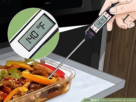 Liquids can stay warm up to 5 hours in the insulated metal, for the ultimate game day snack. 3 Ways to Keep Food Warm for a Party - wikiHow