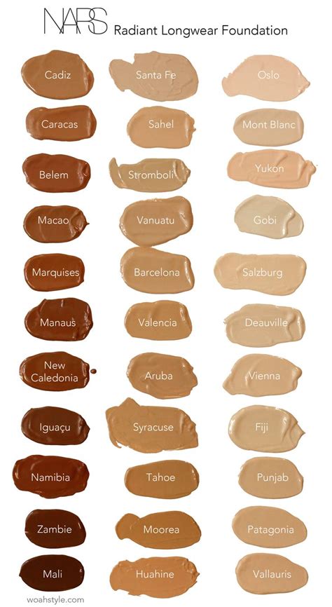Foundation Colour Guide Tokoaiwa
