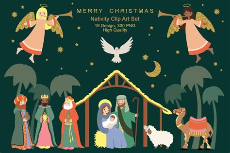 Download High Quality Religious Christmas Clipart Nativity Transparent