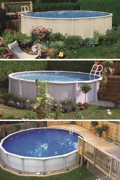 Above Ground Pool Landscape Design Ideas Pool Ground Above Landscaping