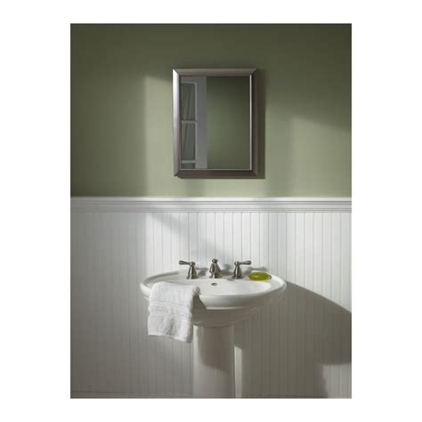 Choose from framed, frameless, lighted, single and recessed medicine cabinets make the most of your bathroom space with a recessed medicine cabinet. Shop Broan 15-in x 19-in Brushed Nickel Metal Surface ...