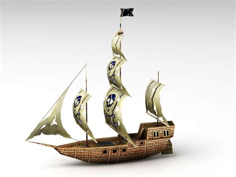 Pirate Ship 3d Model 3ds Max Files Free Download Cadnav
