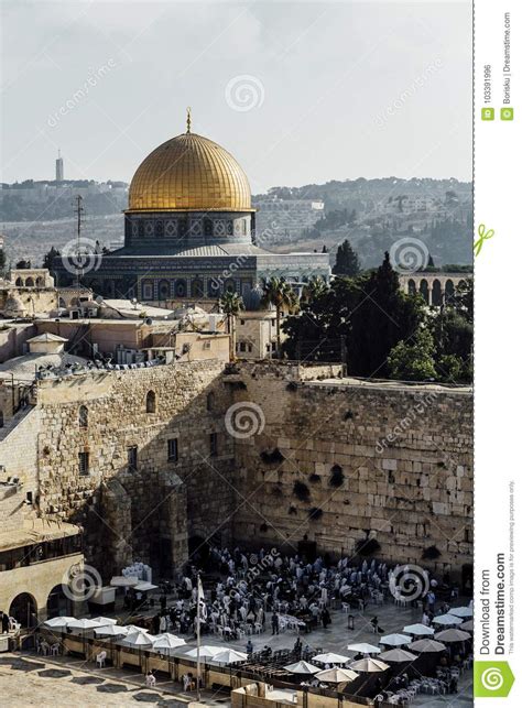Jerusalem Western Wall View Al Aqsa Mosque Stock Photo Image Of Popular Israel