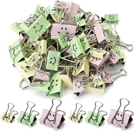 Rose Gold Wire Binder Clips And Cute Paper Clips Set