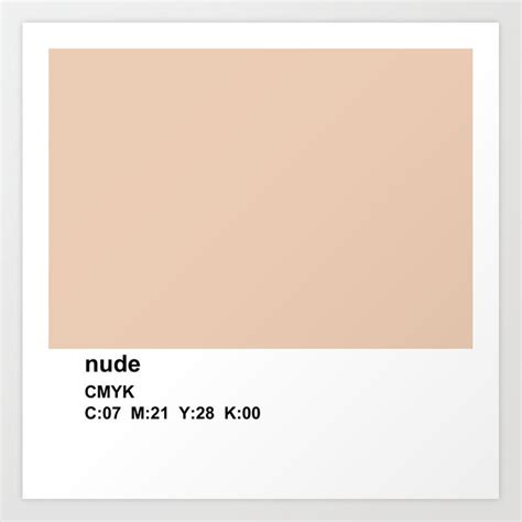 Pantone Nude CMYK Colorblock Art Print By Mintz Mind Society6